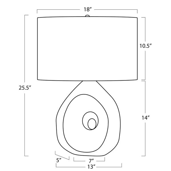 Tristan Table Lamp Line Drawing